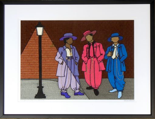Once Upon a time Men wore zoot suits 1 (Brick wall at Night)