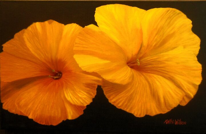 Kathi Wilson Yellow Hibicus 14x18 $130