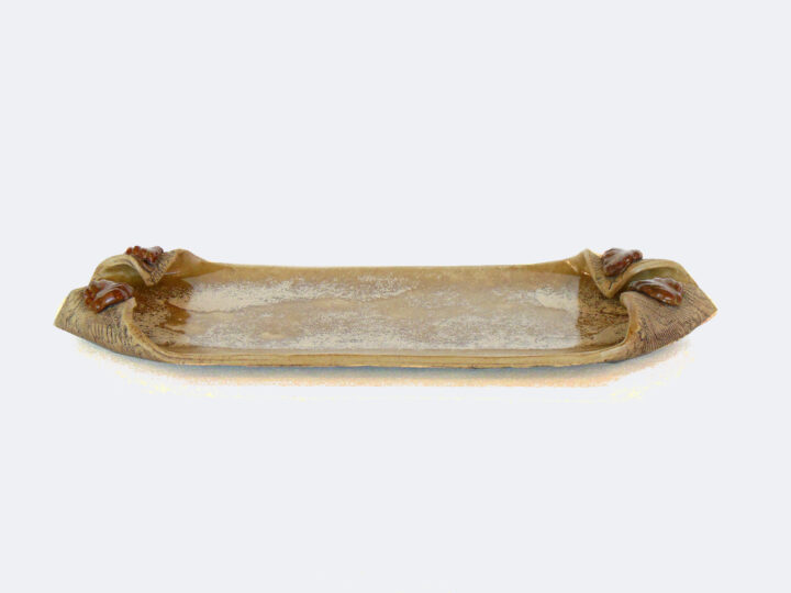 Rectangular Tray Tan by Nellie Ralat side