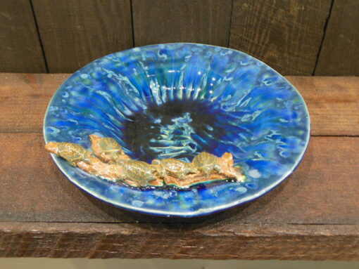Blue Dish with Turtles by Andrea Faye top