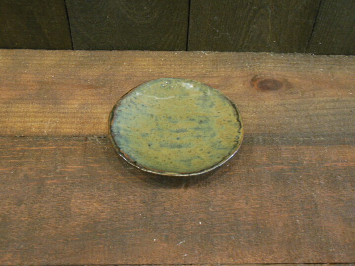 Small Brown Footed Dish by Andrea Faye front