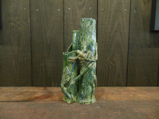 Bamboo Flower Vase Green by Marilyn Austin Front