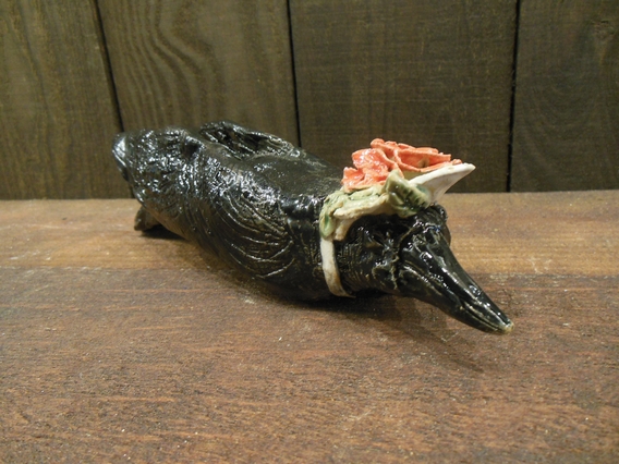 Resting Crow with Hat by Marilyn Austin close