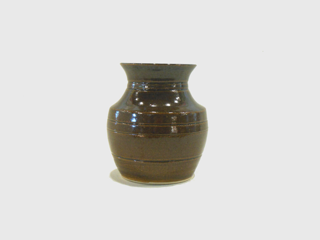 Dark Brown Stoneware Vase by Bobby Vaillancourt | Print Shop Gallery