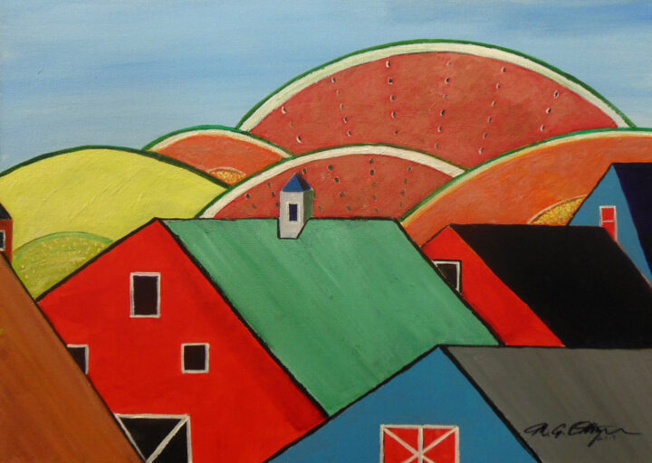 A Crowd of Barns and Melons by Michael Ottensmeyer
