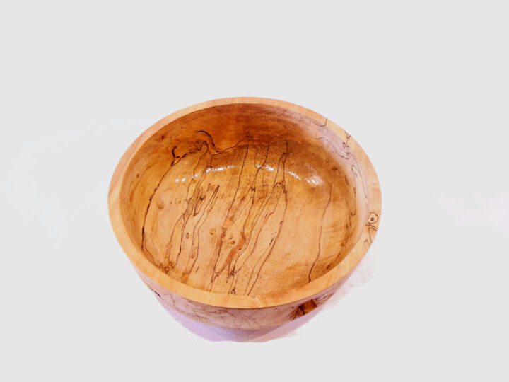 Spalted Willow Bowl by Harold Lawrence top HL07