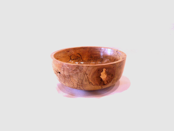 Spalted Willow Bowl by Harold Lawrence side HL07