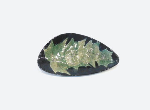 Black with Confederate Leaves Tray by Nellie Ralat