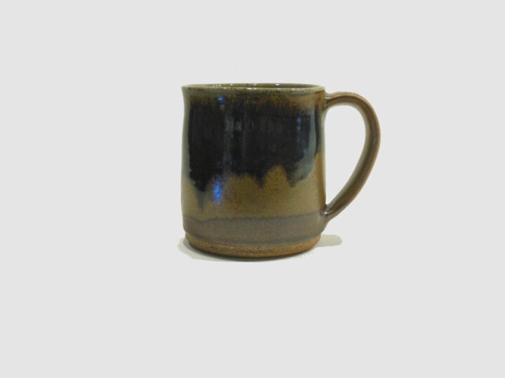 Coffee Mug Black Brown and Gold by Allen Gee front