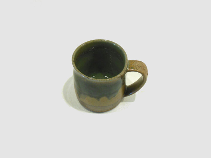 Coffee Mug Black Brown and Gold by Allen Gee top