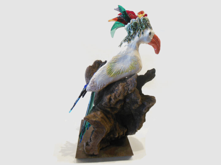 Parrot on Wood 1 by Marilyn Austin right