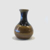 Small Bud Vase Black Brown and Gold by Allen Gee front