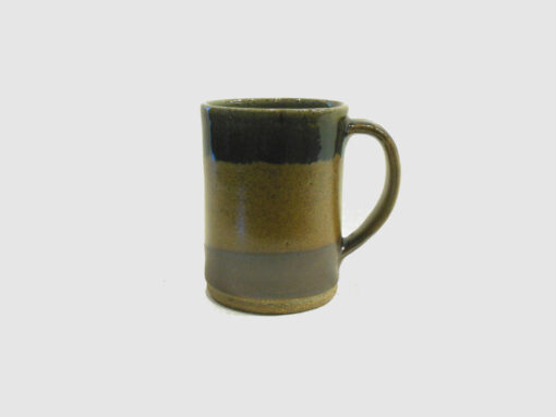 Tall Coffee Mug Brown Gold and Black by Allen Gee front
