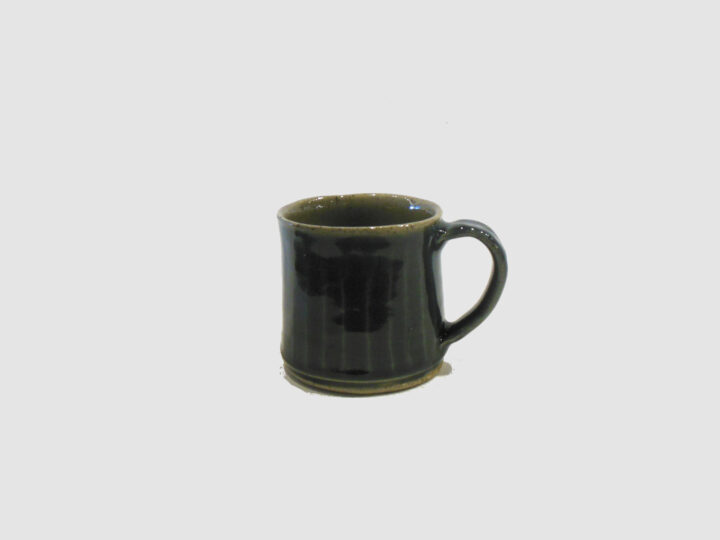 Short Coffee Mug Dark Blue by Allen Gee Front