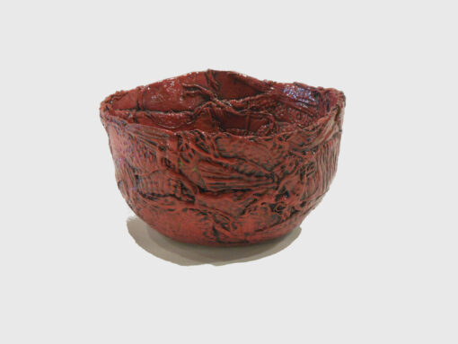 Red and Black Large Size Bowl by Janet McGregor Dunn Side