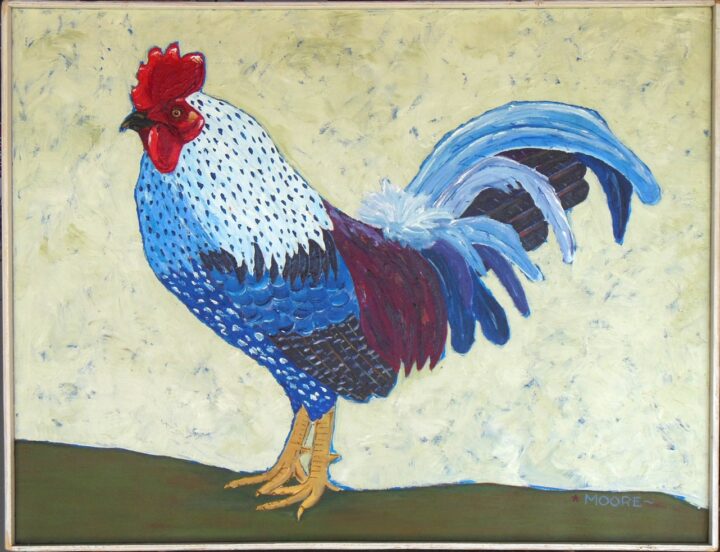 Blue Rooster by Keith Moore