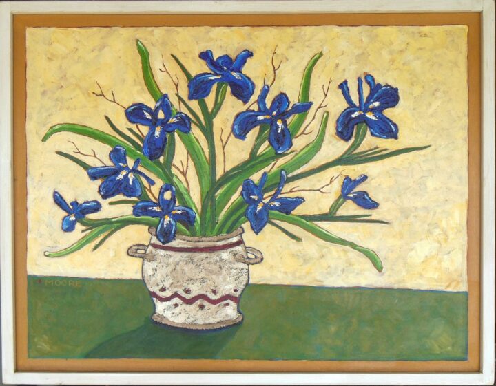 Nine Blue Irises by Keith Moore