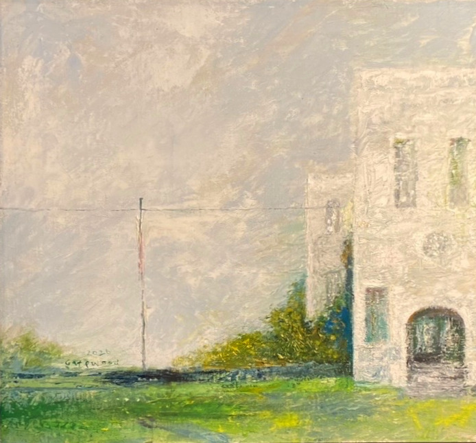 White Building on the Right on daylight by Charles Gatewood