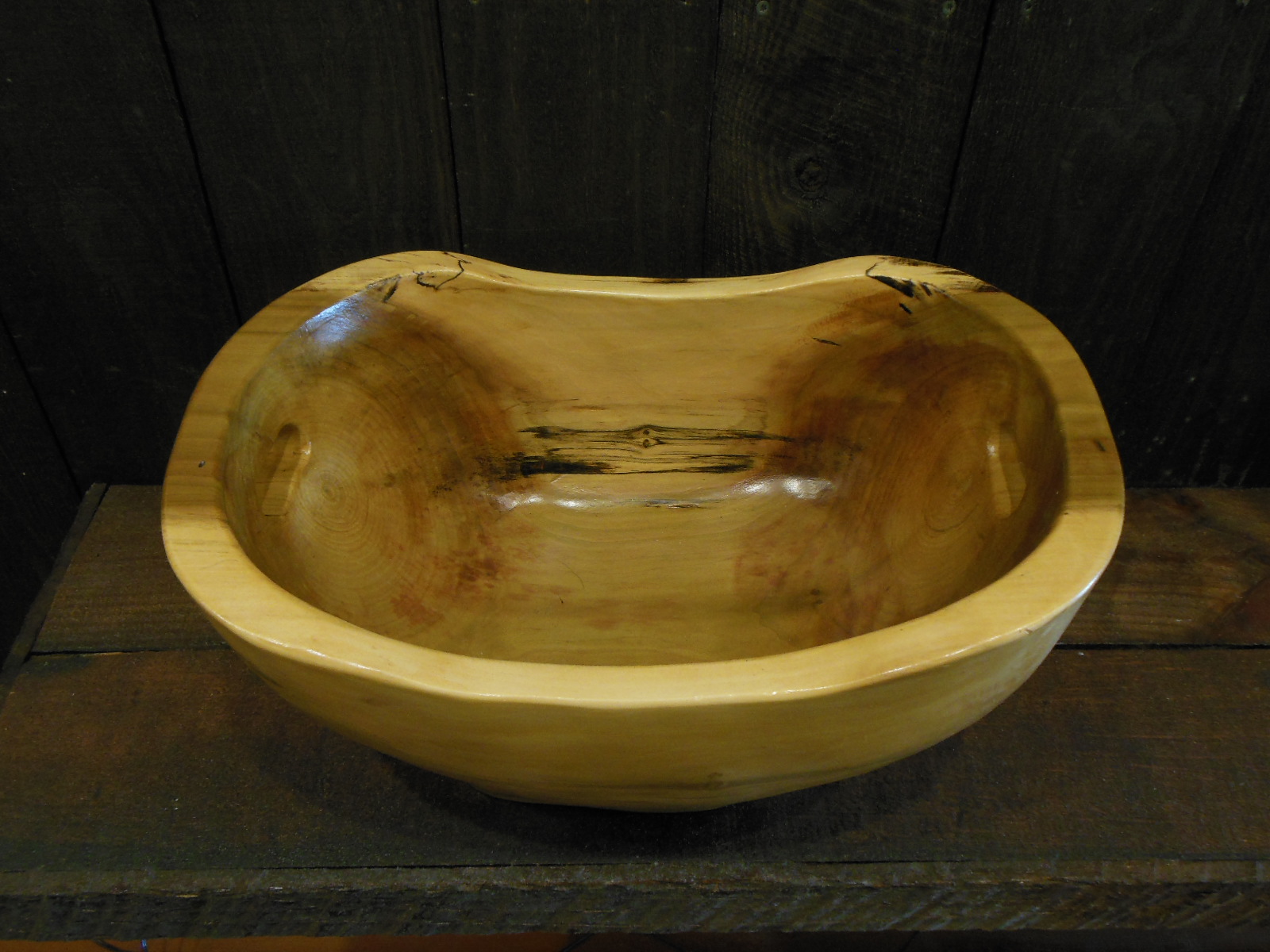 Hand Carved Bowl No 1 by Robert Crowder top