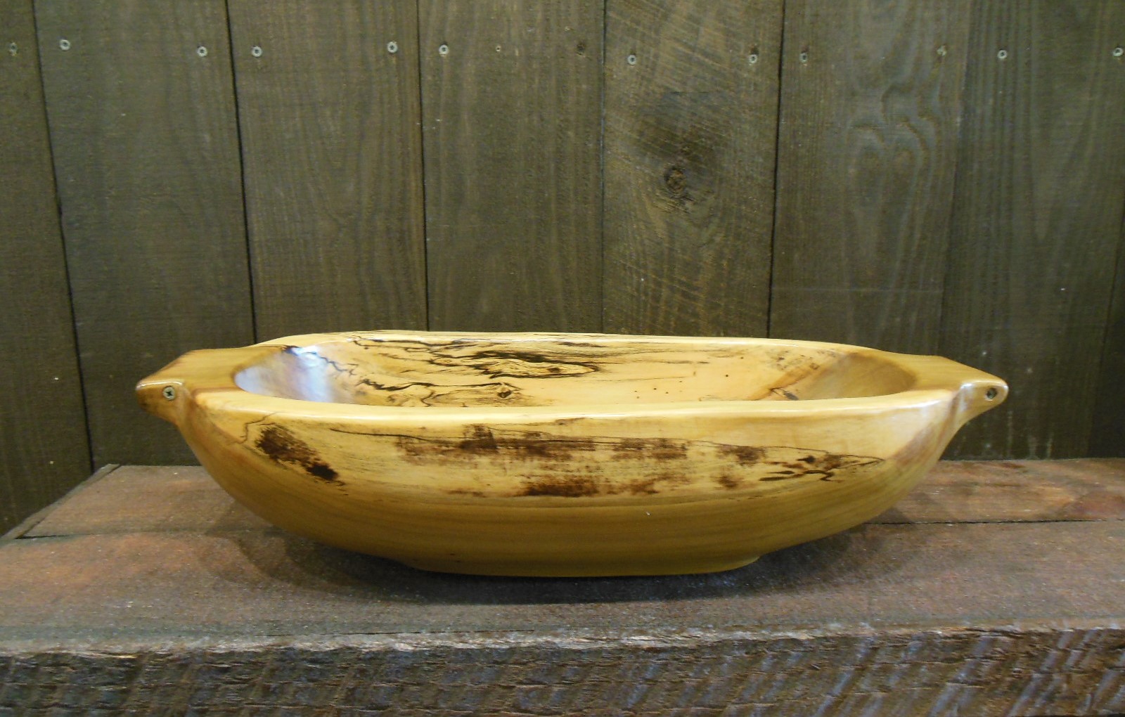 Hand Carved Bowl No 4 by Robert Crowder side