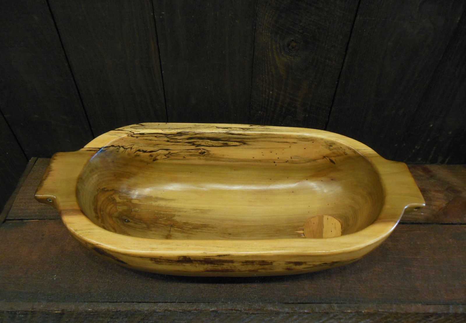 Hand Carved Bowl No 4 by Robert Crowder top