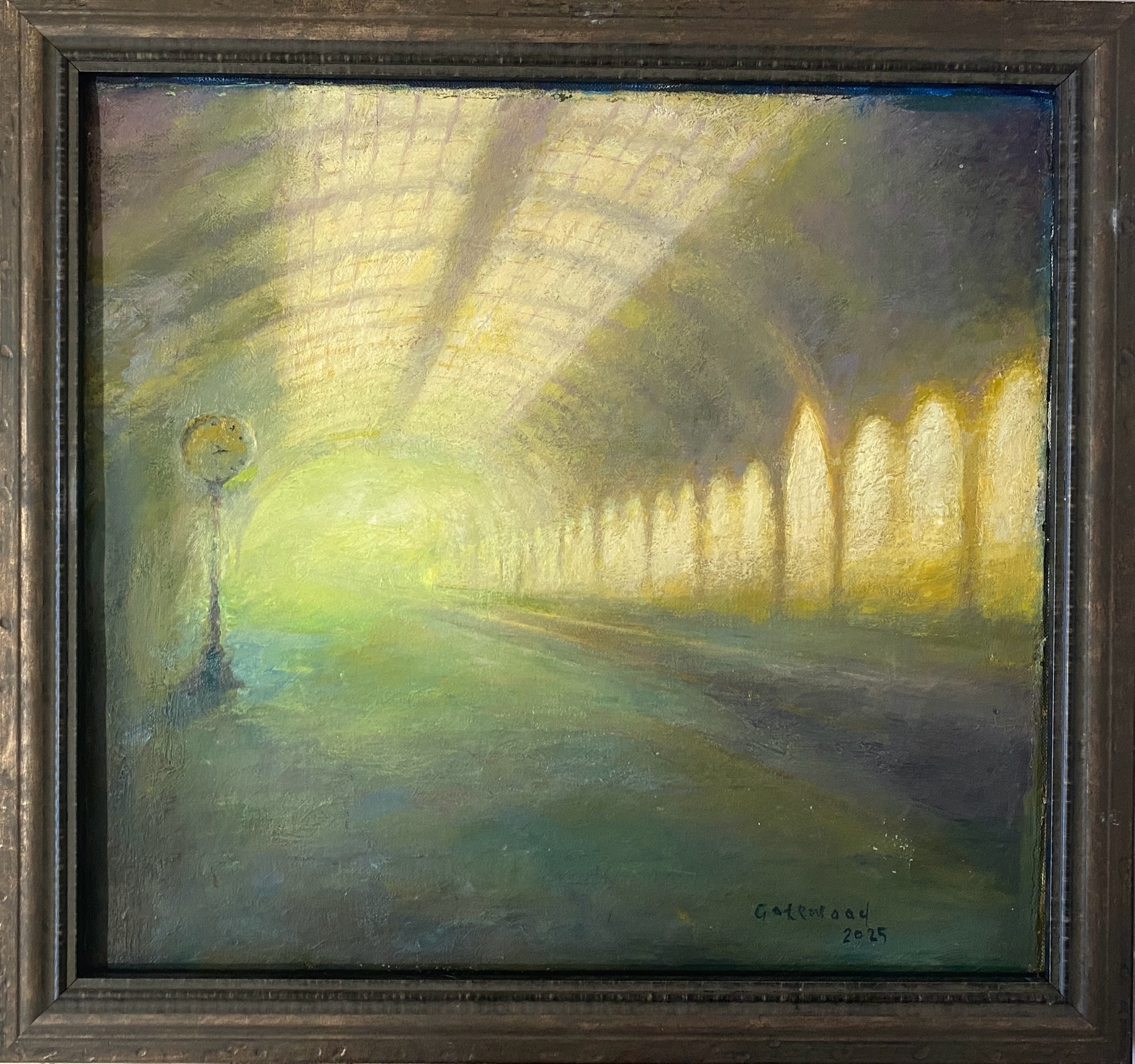 Train Station with clock by Charles Gatewood